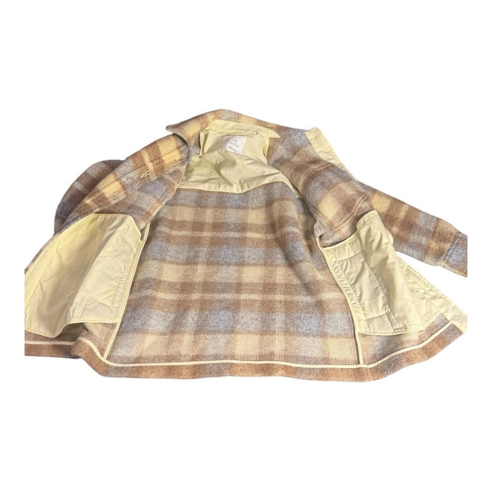 Aritzia Wilfred Free The Ganna Utility Shirt Jacket Plaid Wool Blend Sz 2XS - Picture 9 of 15